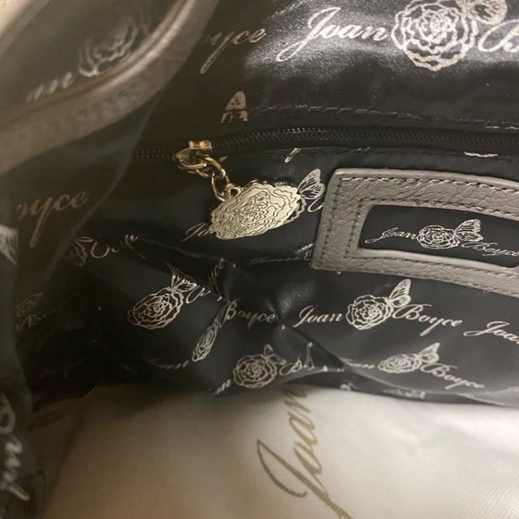 SALE 🦋 Gray Color Sharif Joan Boyce Purse Shoulder Bag With Purse Bag NWOT - Picture 7 of 12
